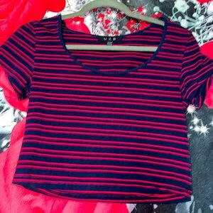 striped crop top